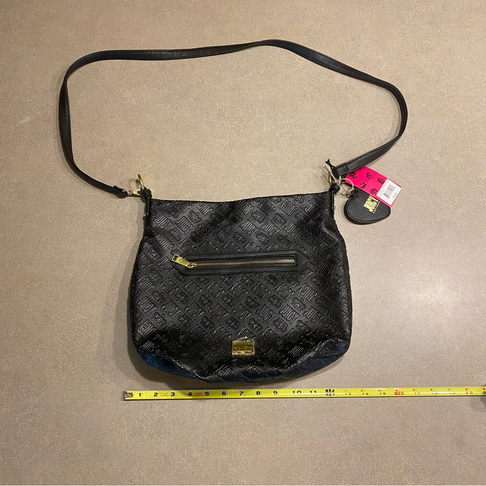 Juicy Couture Purse Crossbody Bold Deboss Black Day Dream Coho New With Tags